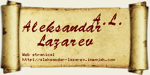 Aleksandar Lazarev vizit kartica